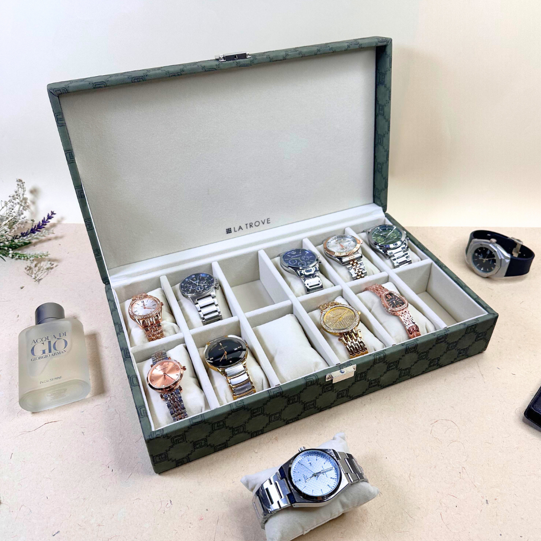 Designer 12-Slot Watch Box